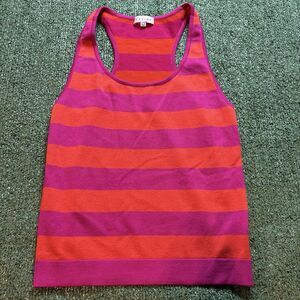 Authentic Celine Women’s Striped Pink Tank Top WOOL Size M